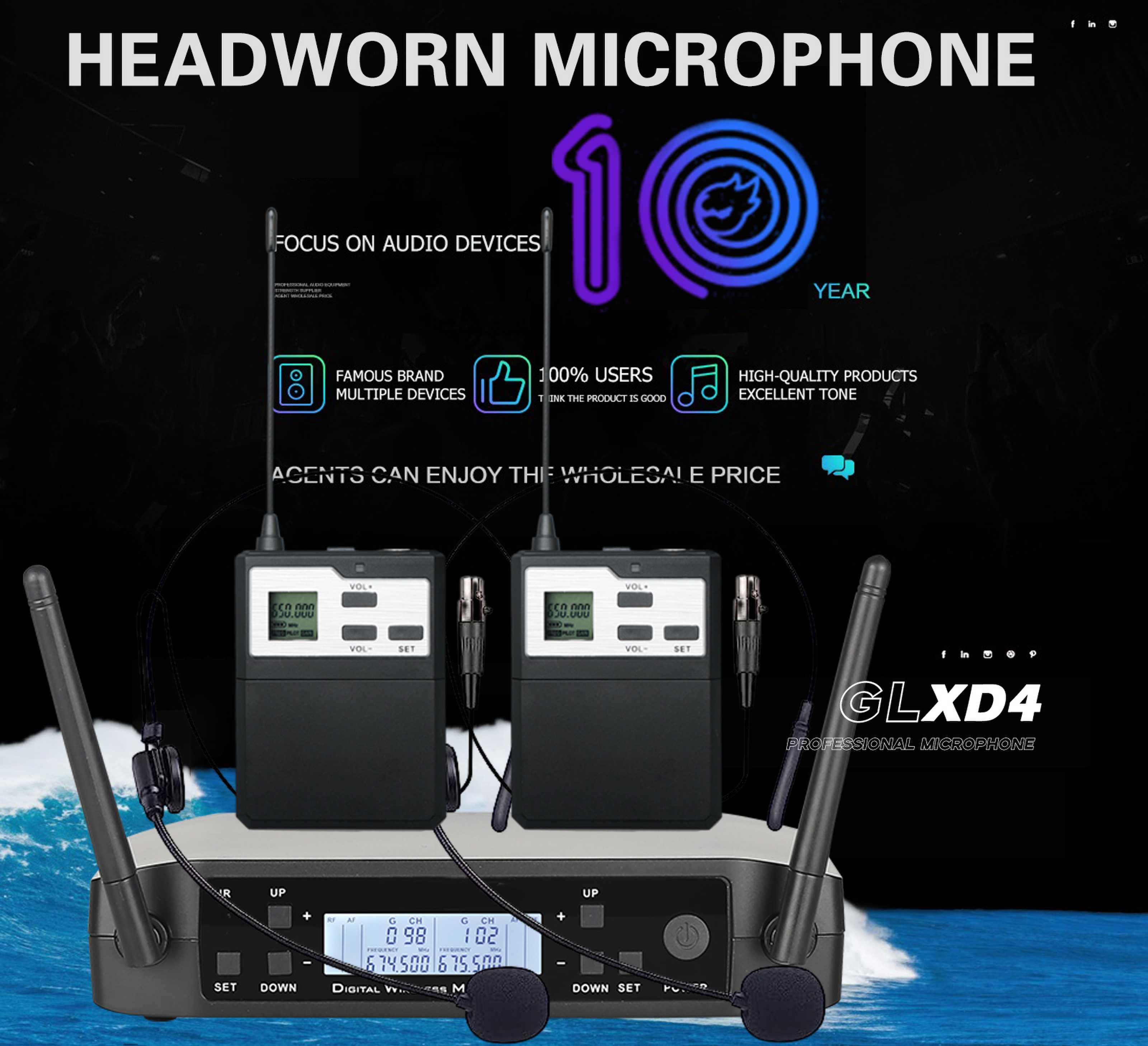 Беспроводная UHF-гарнитура с м – обзор и цена Shure Mic Sm58